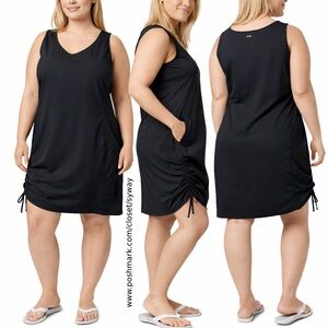 NWT Columbia Black Anytime Casual III Dress, Stain Resistant, Sun Protection